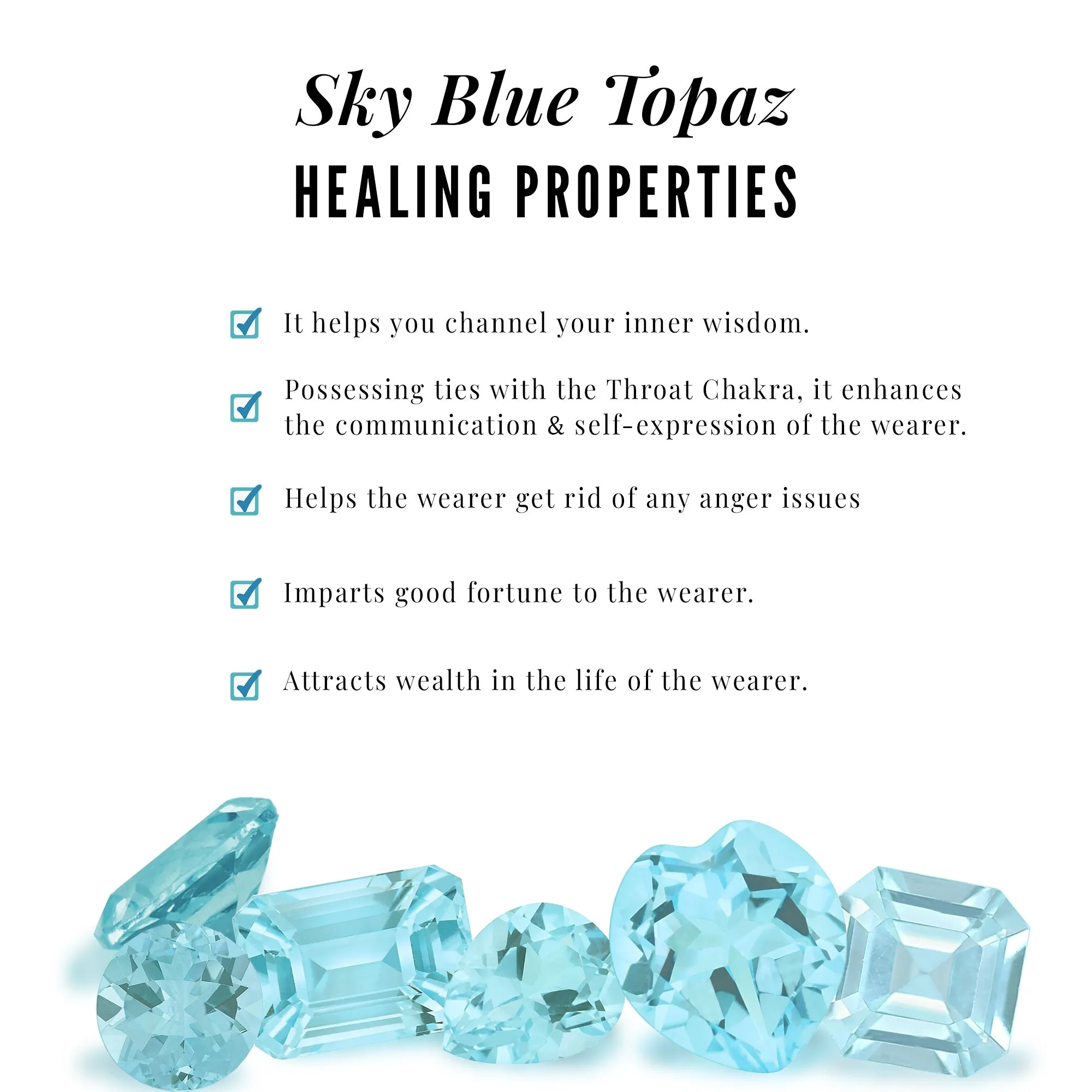 1.75 CT Oval Sky Blue Topaz Solitaire Ring with Diamond Accent