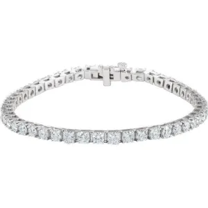 18K White 7 CTW Diamond Line 7.25’ Bracelet Regard Jewelry Austin, Texas