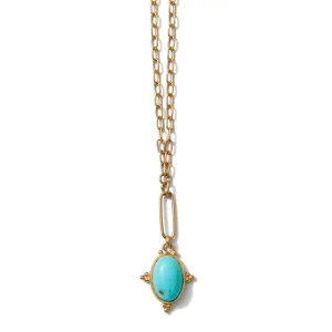 Alexa Amulet, Turquoise, Gold