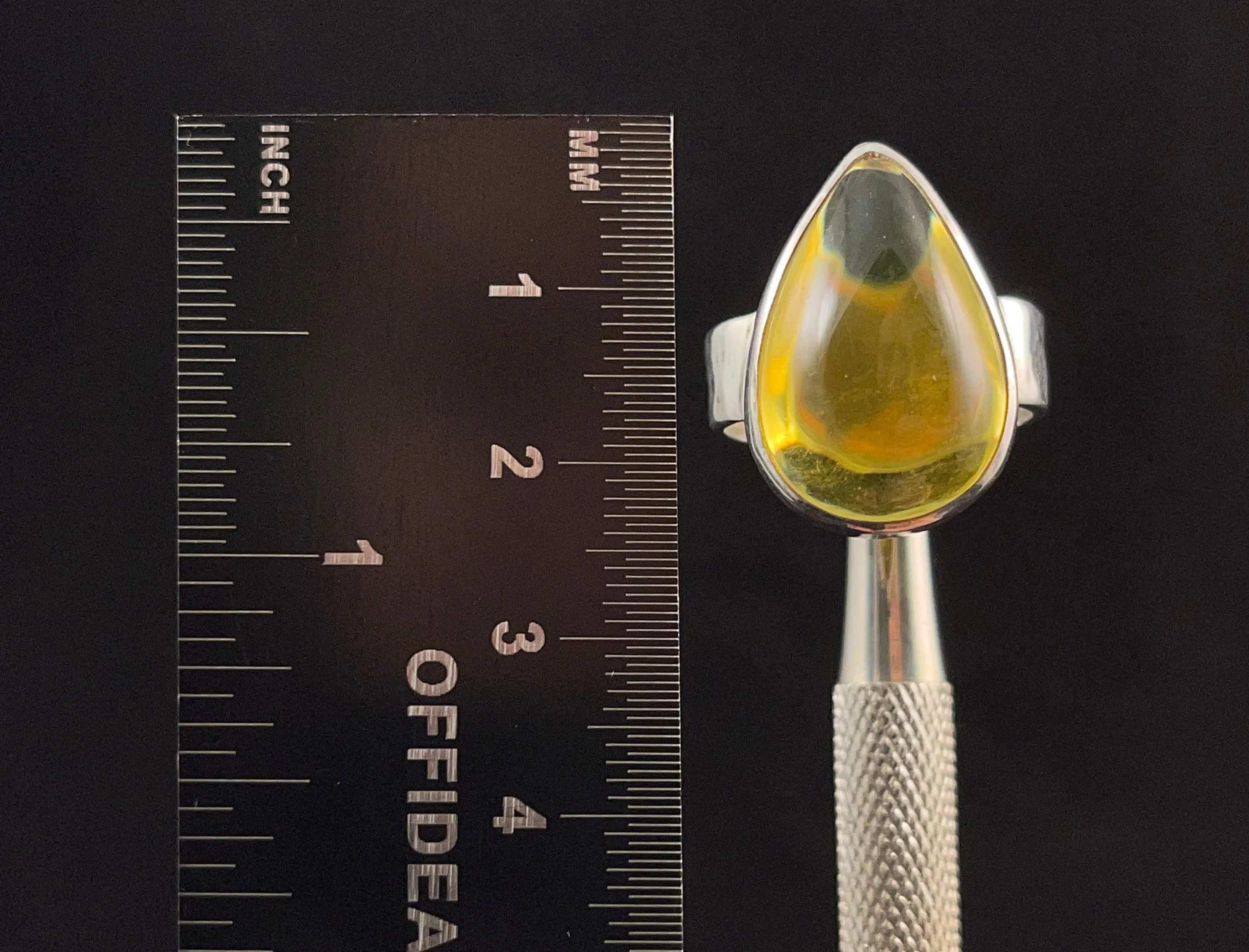 AMBER Ring - Sterling Silver, Size 6 - Amber Stone, Crystal Ring, Handmade Jewelry, Healing Crystals and Stones, 52652