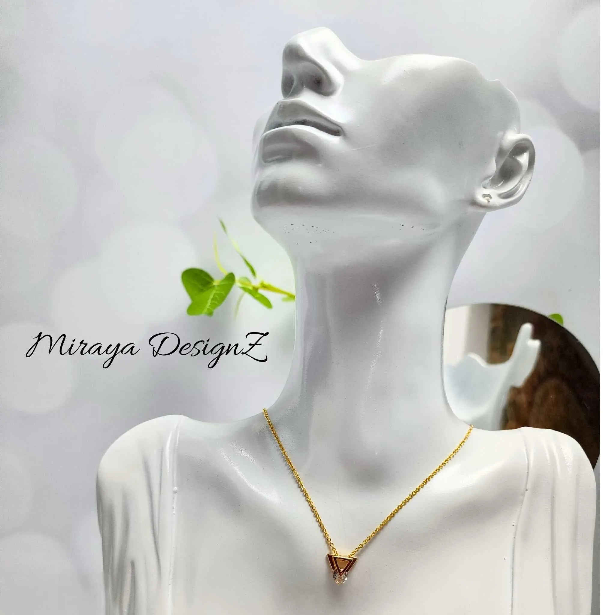 Geometric Triangle Necklace