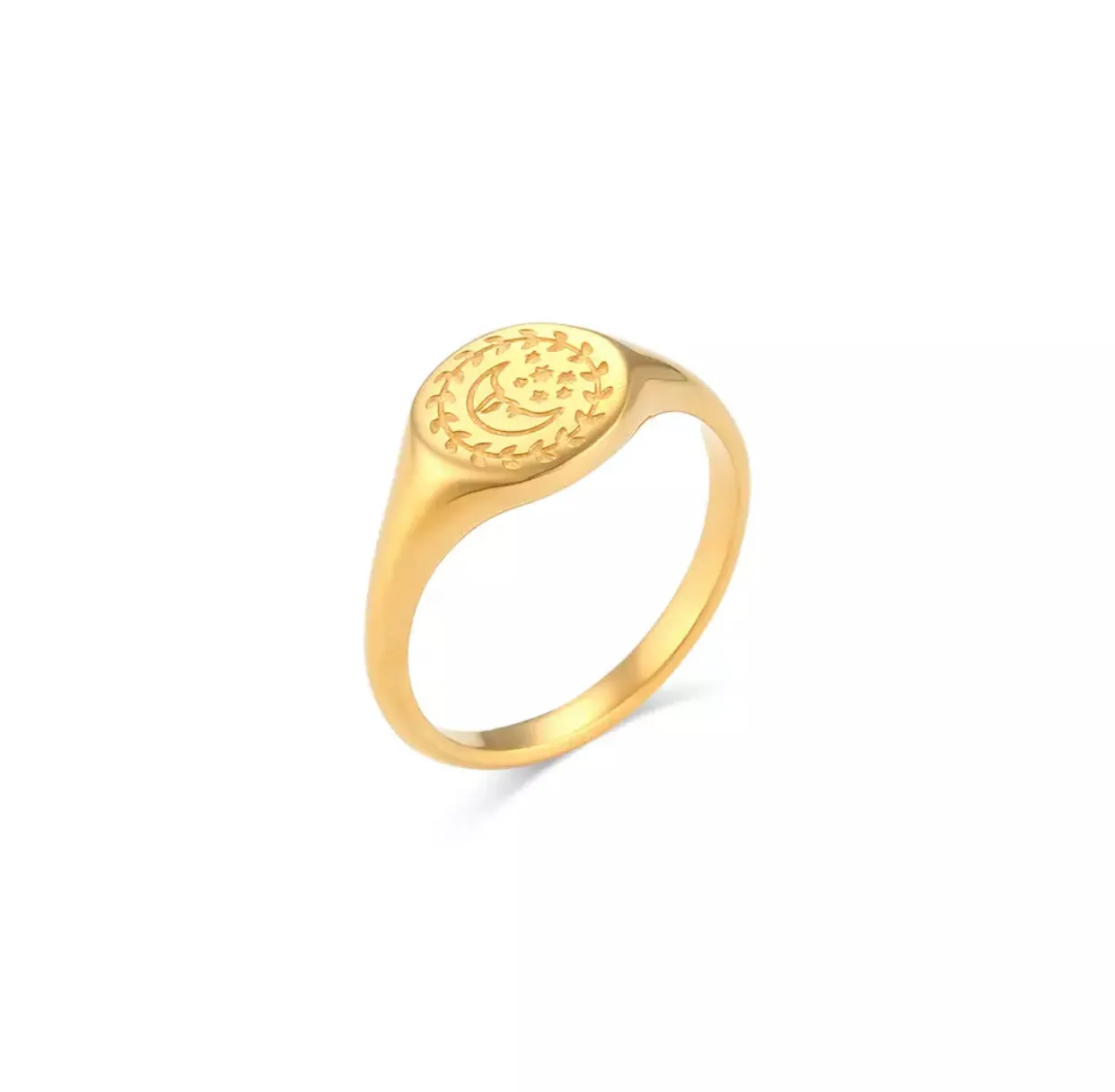Goddess, Moon & Sun Signet Rings