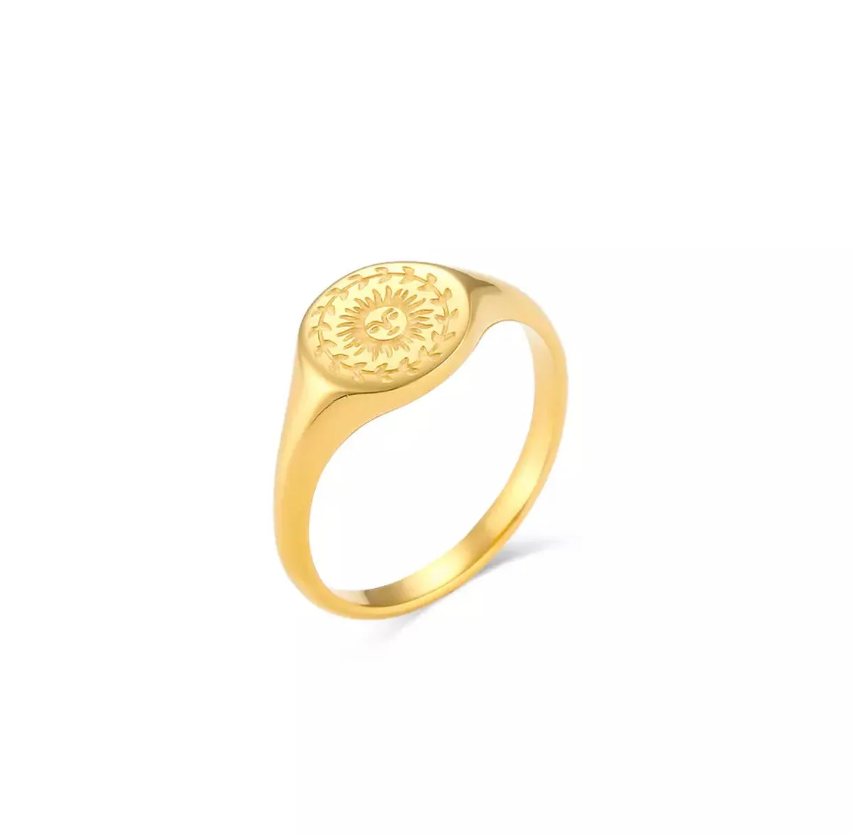 Goddess, Moon & Sun Signet Rings