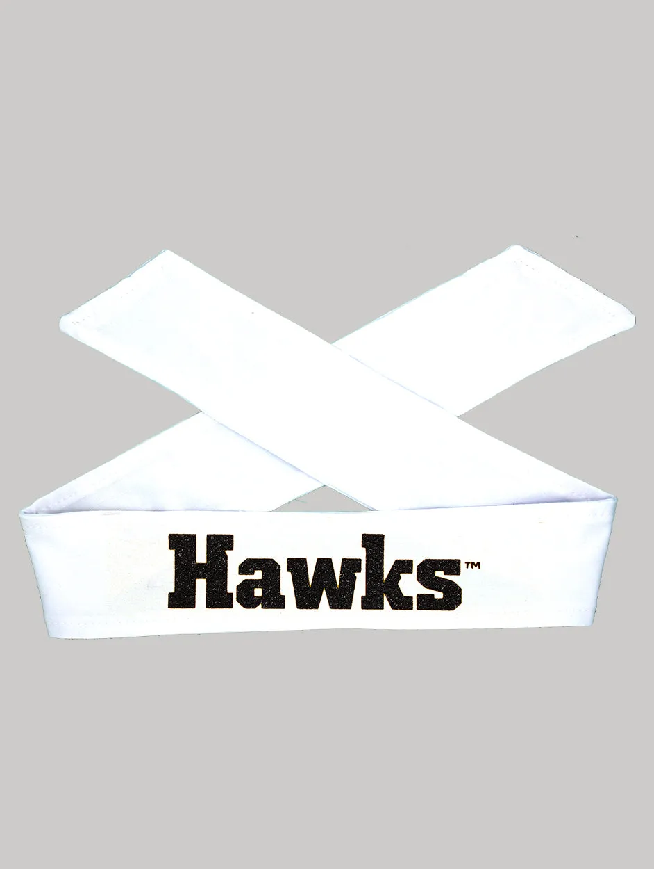 Iowa HAWKS Tie Headband - Black or White