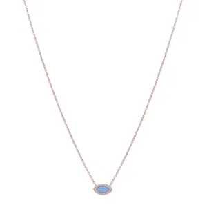 KALANI TURQUOISE EVIL EYE ROSE GOLD NECKLACE