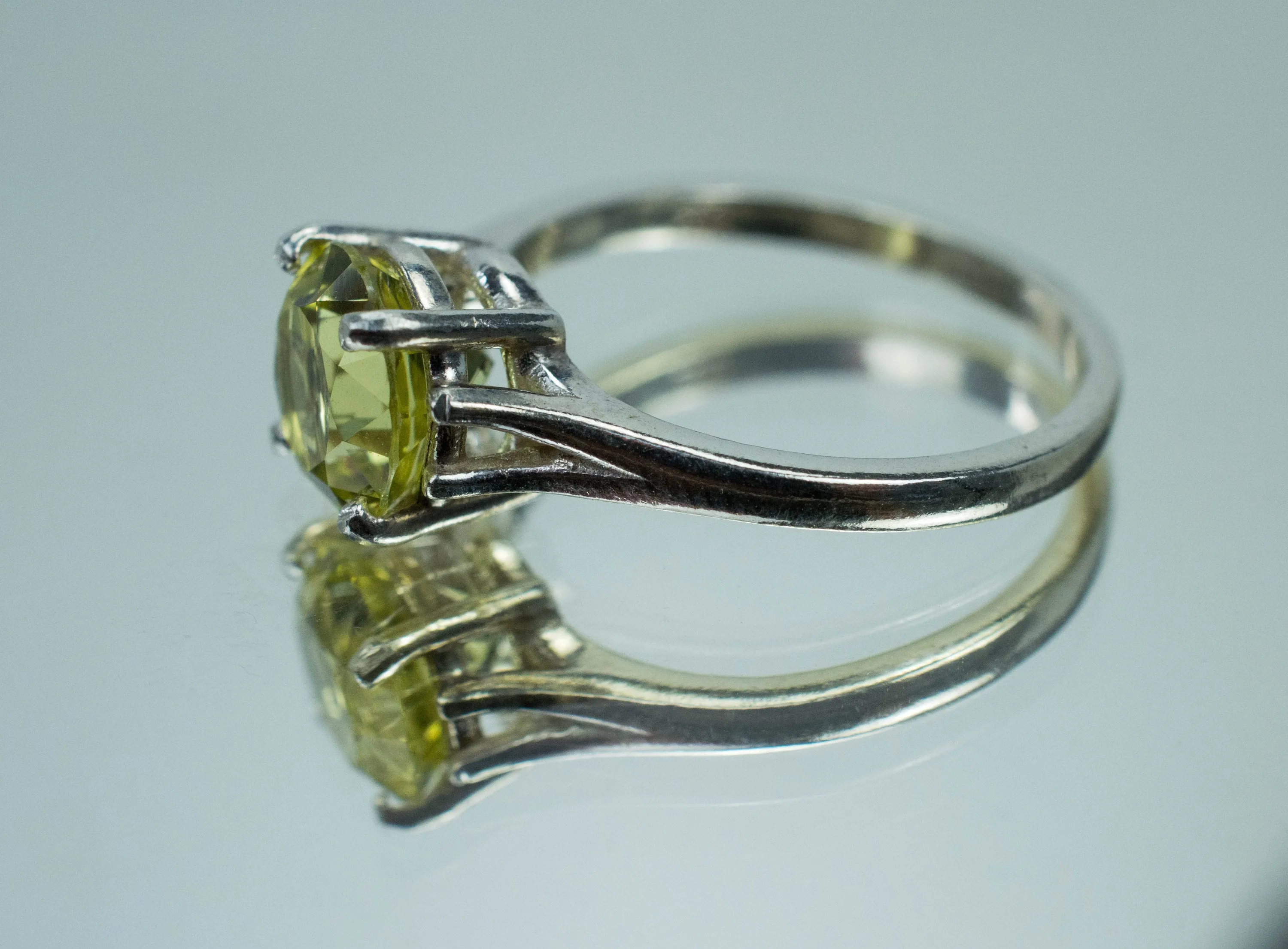 Lemon Quartz Ring, Genuine Untreated Brazilian Quartz