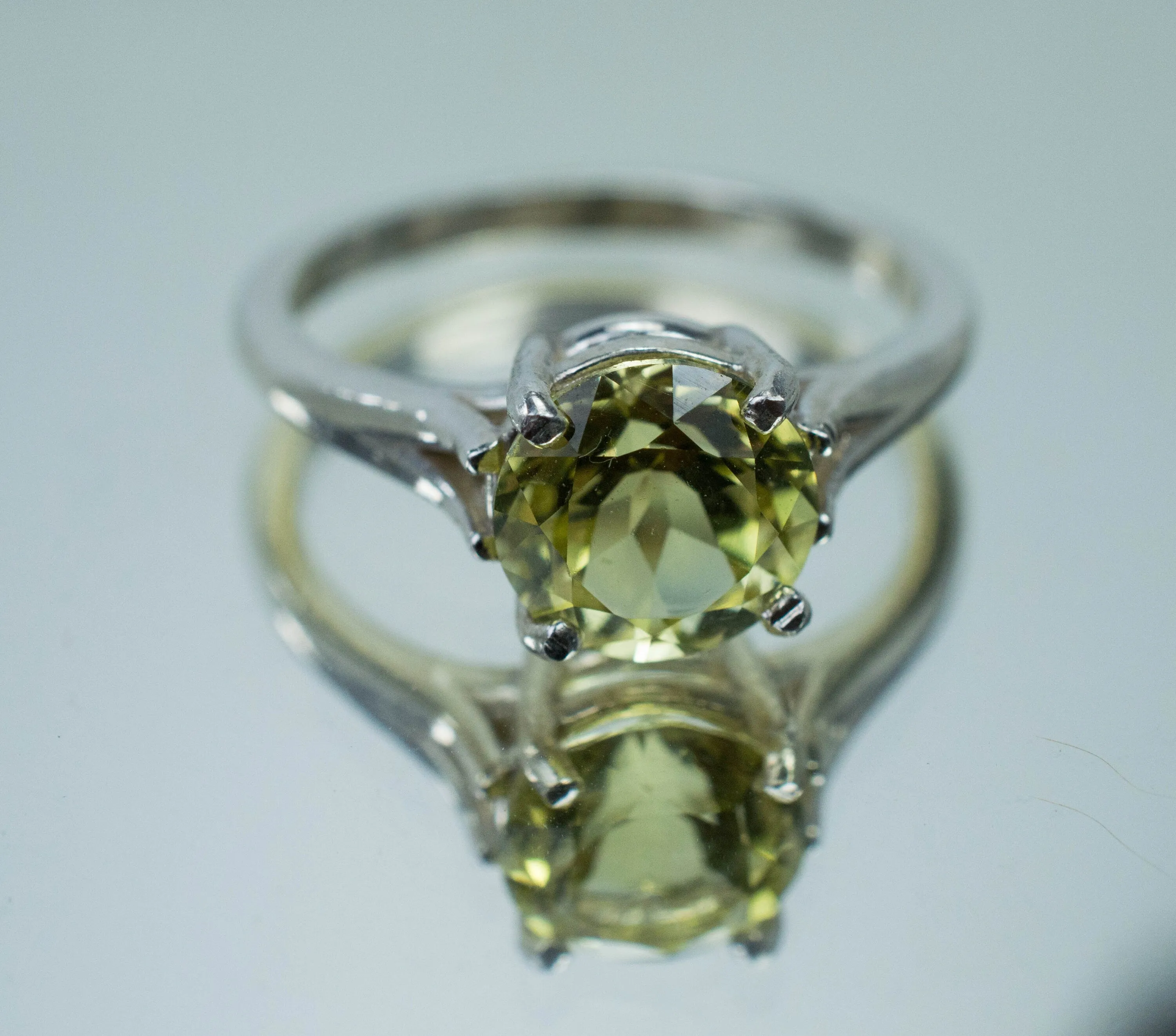 Lemon Quartz Ring, Genuine Untreated Brazilian Quartz