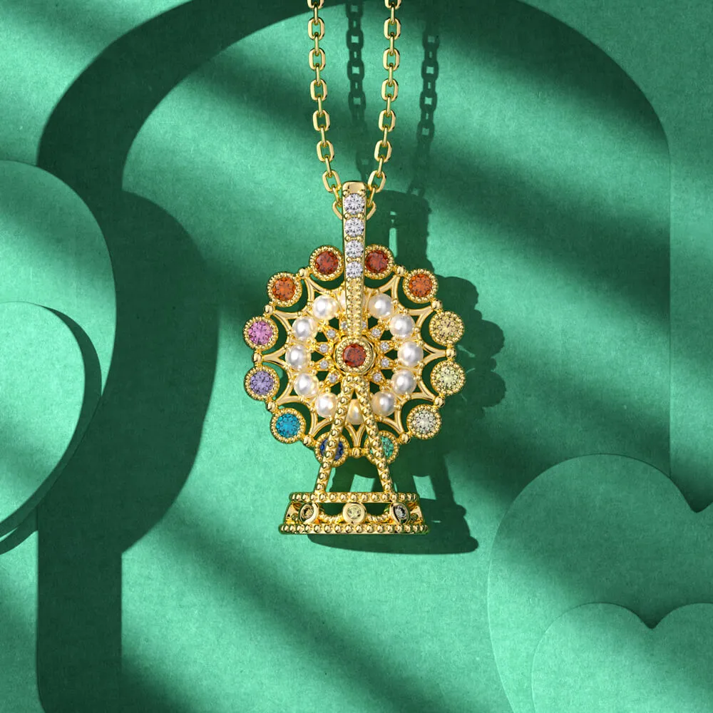 Lucky Ferris Wheel Necklace Jewelry
