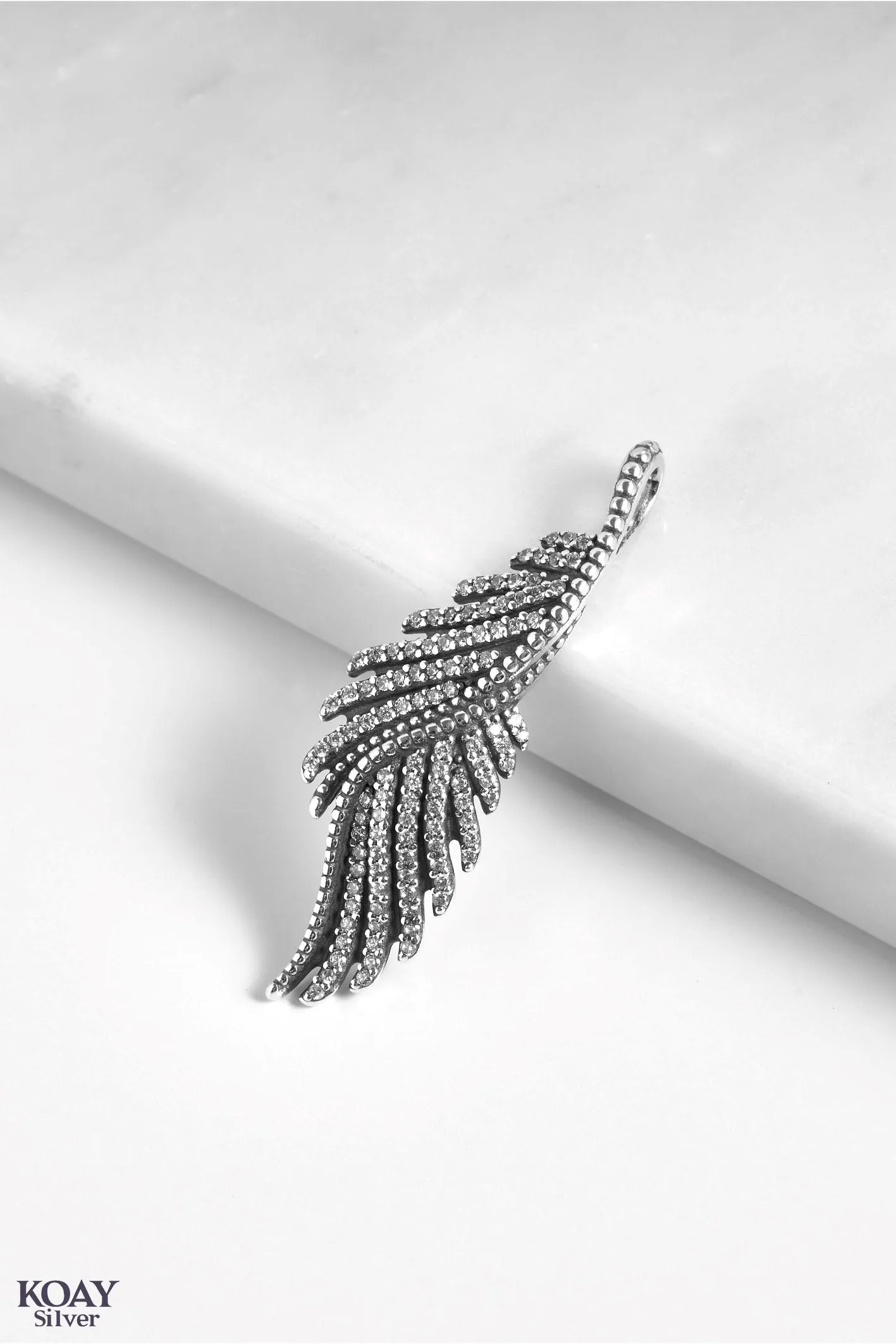 Marcasite Wing Pendant