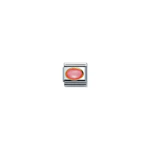 Nomination Composable Gold Oval Pink Coral Link ~ 030502/10