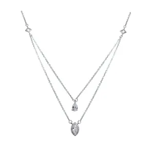 Princess Multi layer Silver Necklace