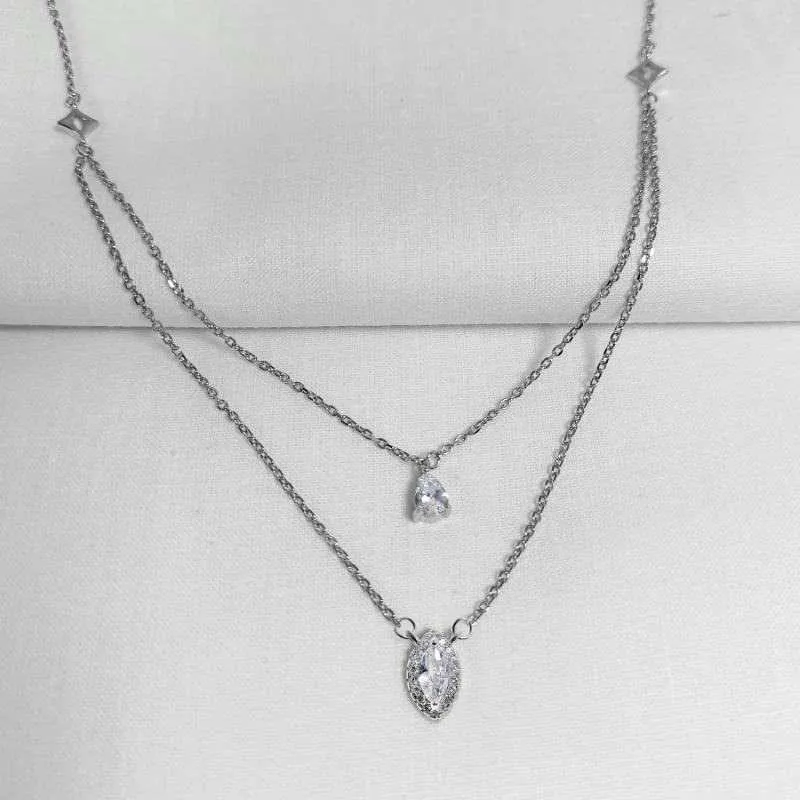 Princess Multi layer Silver Necklace