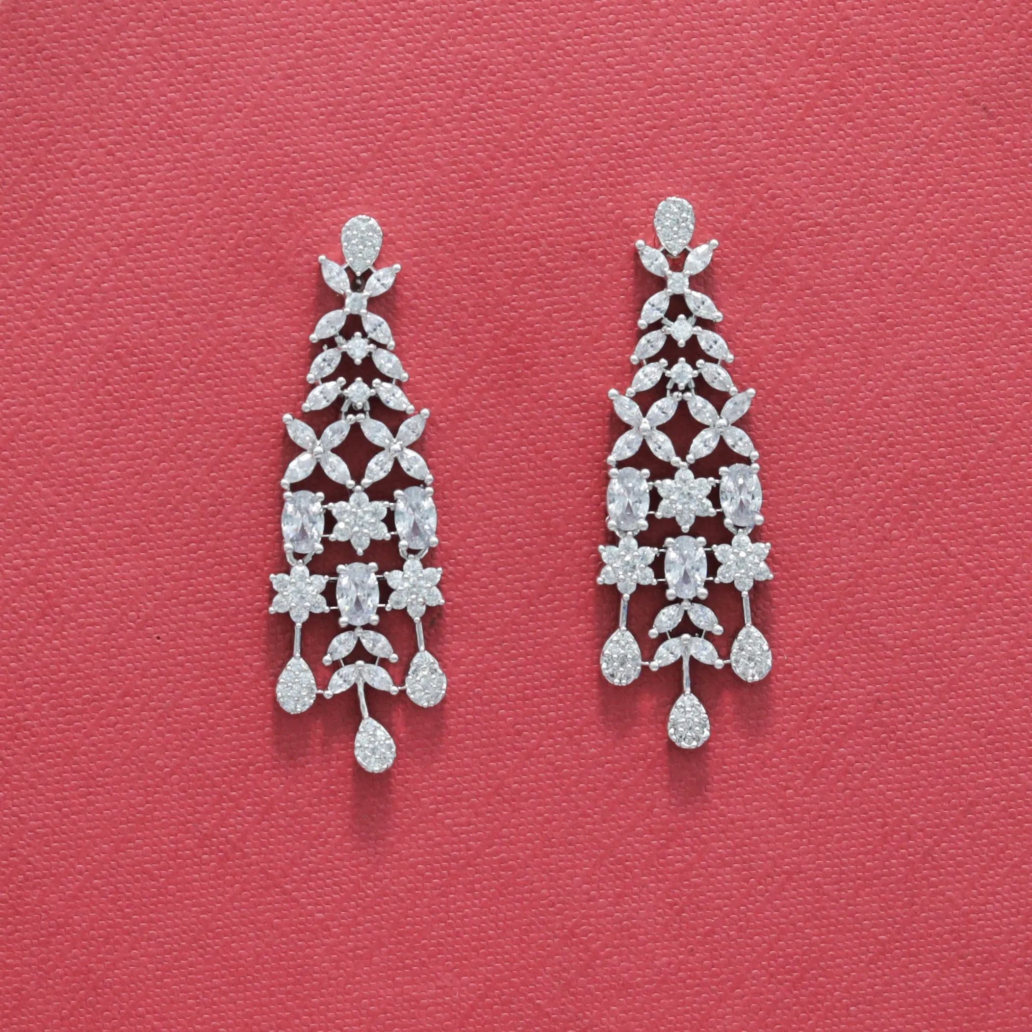 Round Neck Zircon/AD Necklace Set 5926-69
