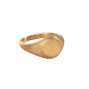 Signet Ring, Matte, Gold