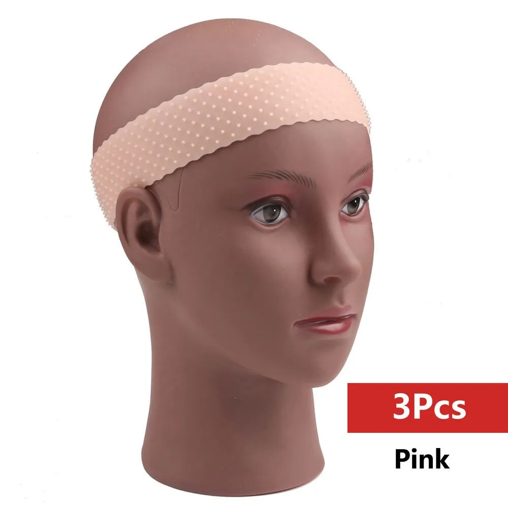 Silicon Wig Band Elastic Wig Grip Brown Transparent Black Headband For Fix Wigs Beige Hair Band Without Gel Or Glue Non Slip