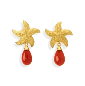 Starfish and Coral Earrings