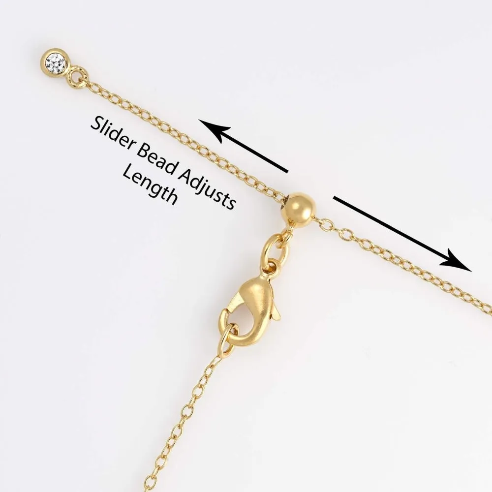 Trinity Necklace with Turquoise stones - Gold - SPG-255