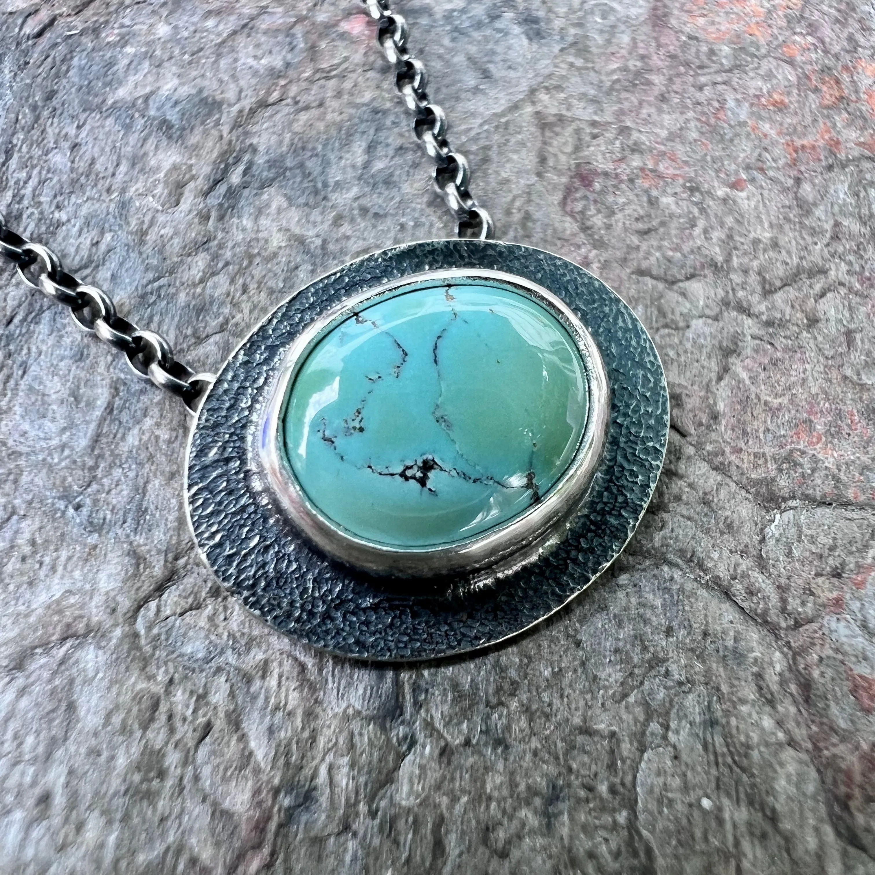 Turquoise Sterling Silver Pendant Necklace - Choose Your Stone
