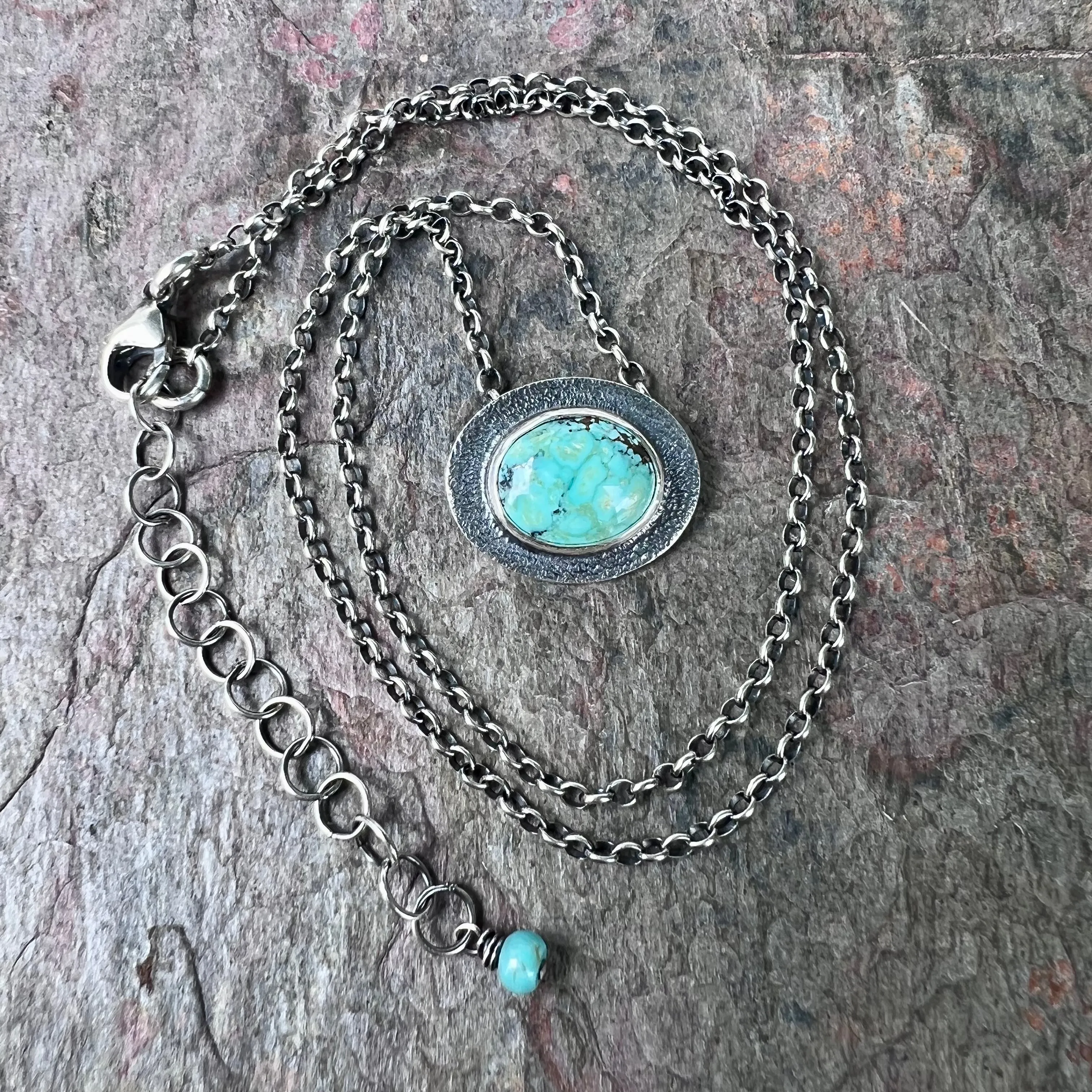 Turquoise Sterling Silver Pendant Necklace - Choose Your Stone